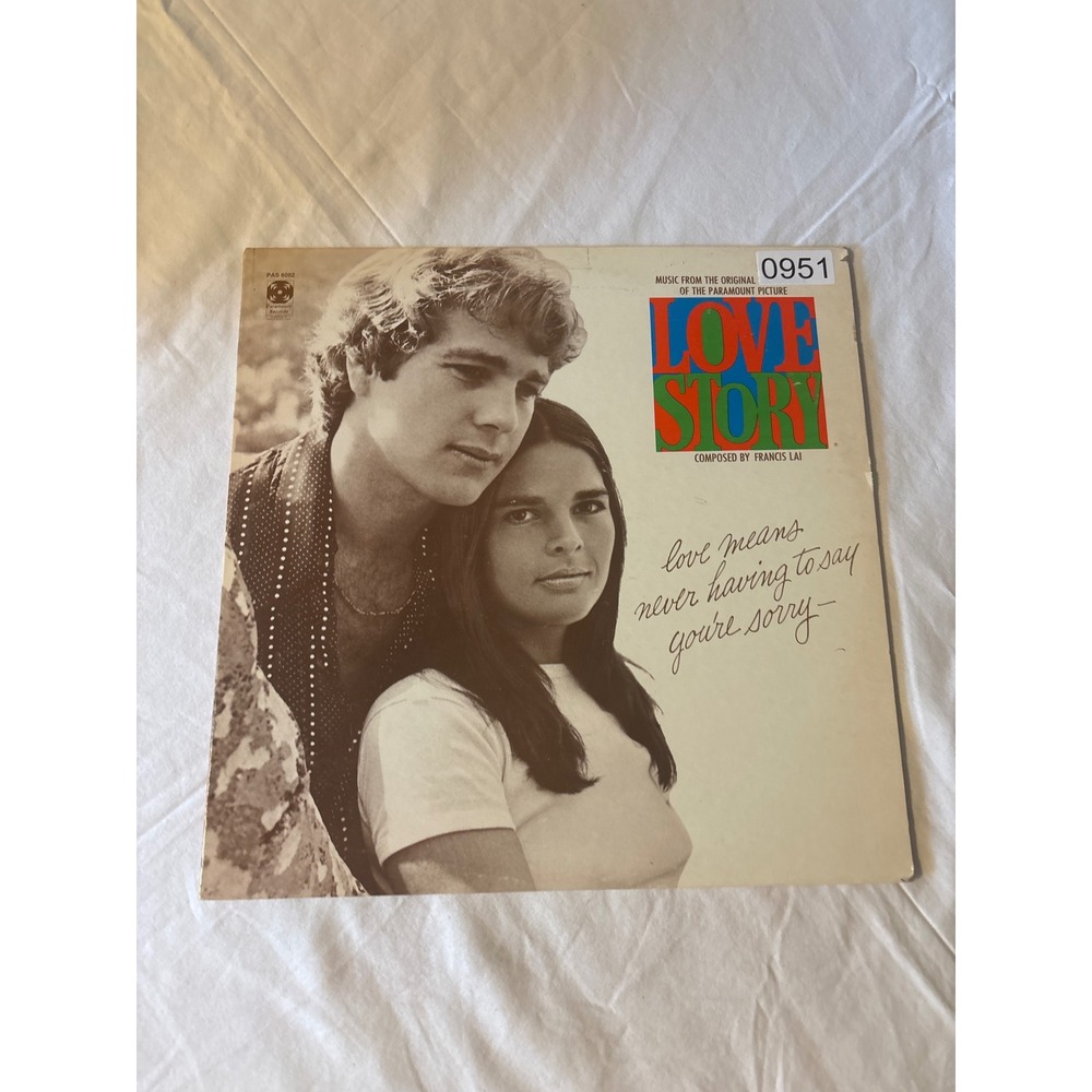Paramount Love Story Soundtrack Vinyl LP 12" Black Good 1970 Francis Lai PAS6002